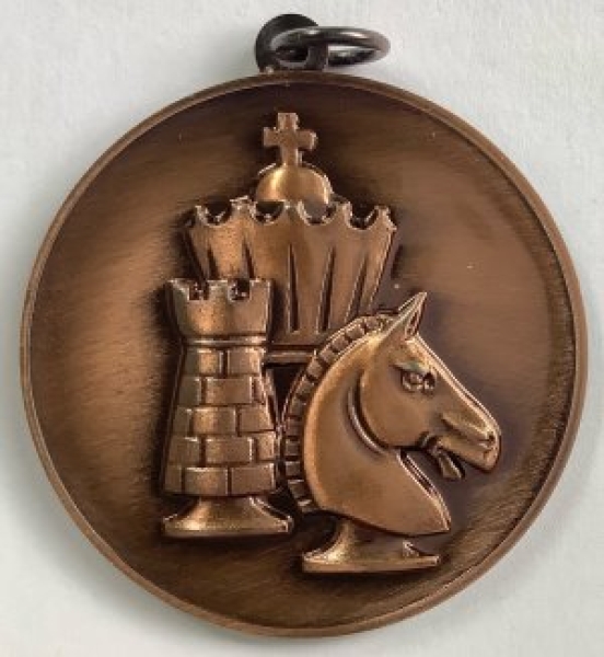 Medaille Figuren bronze mit Öse